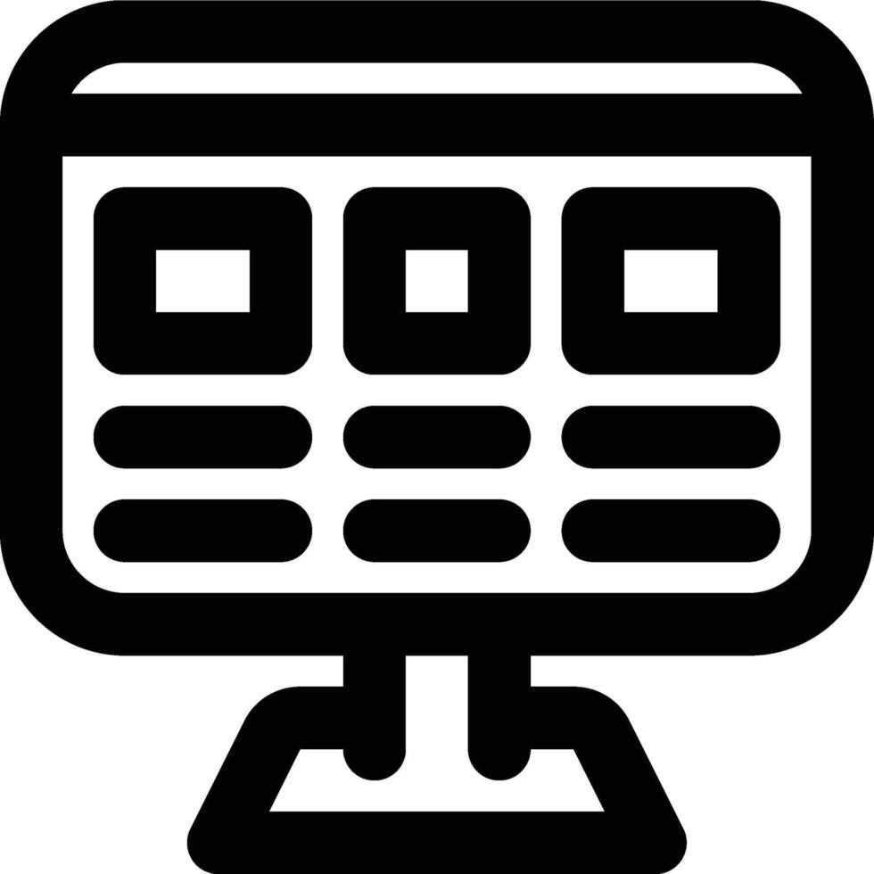 Front End, User Interface, UI Outline Icon vector