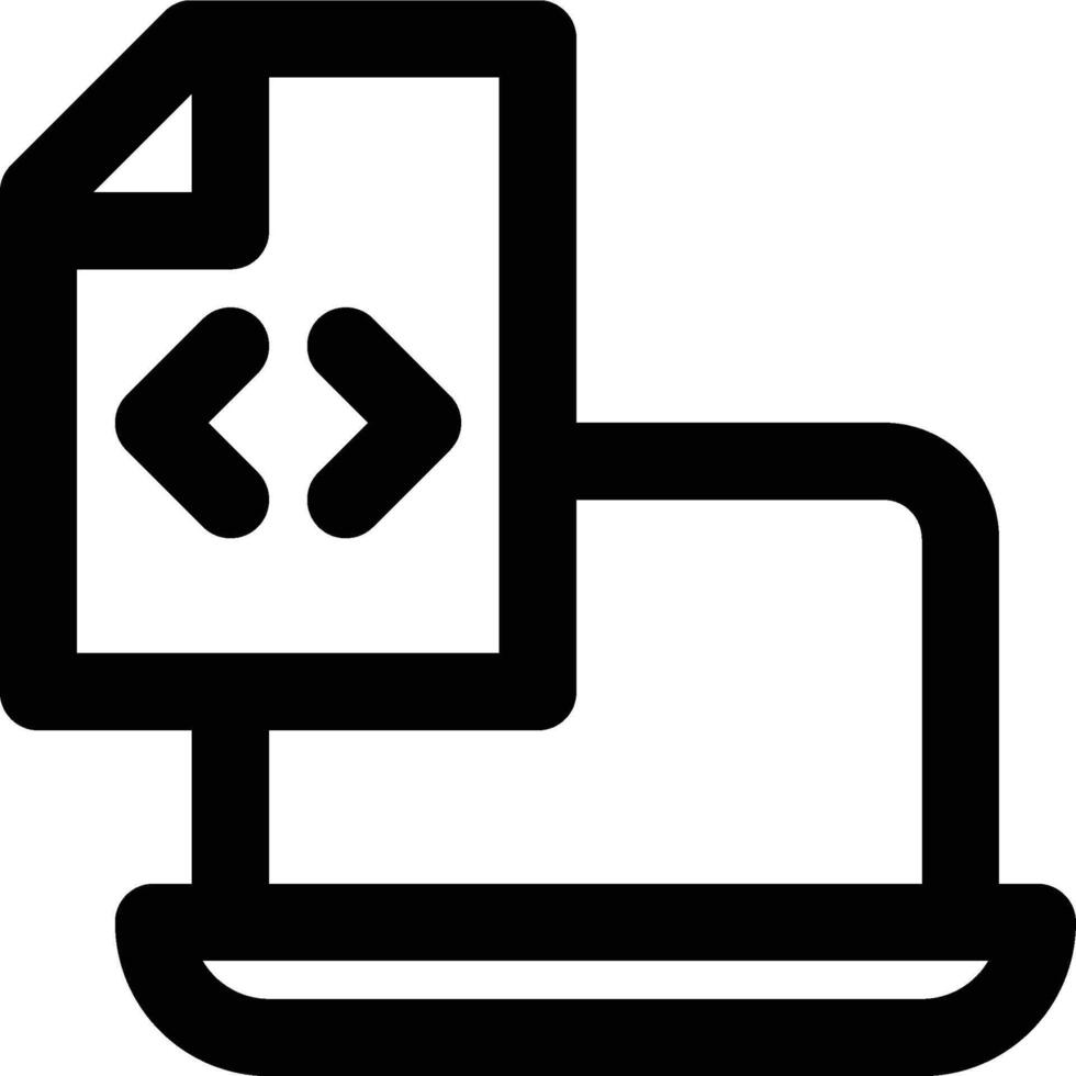 Source Code, Scripts, Programming Outline Icon vector