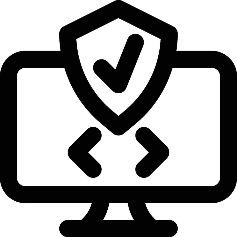 Security System, Security Code, Security Outline Icon vector