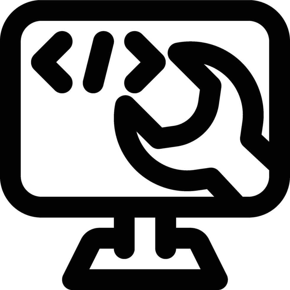 Programming Tools, Tools, Programming Outline Icon vector
