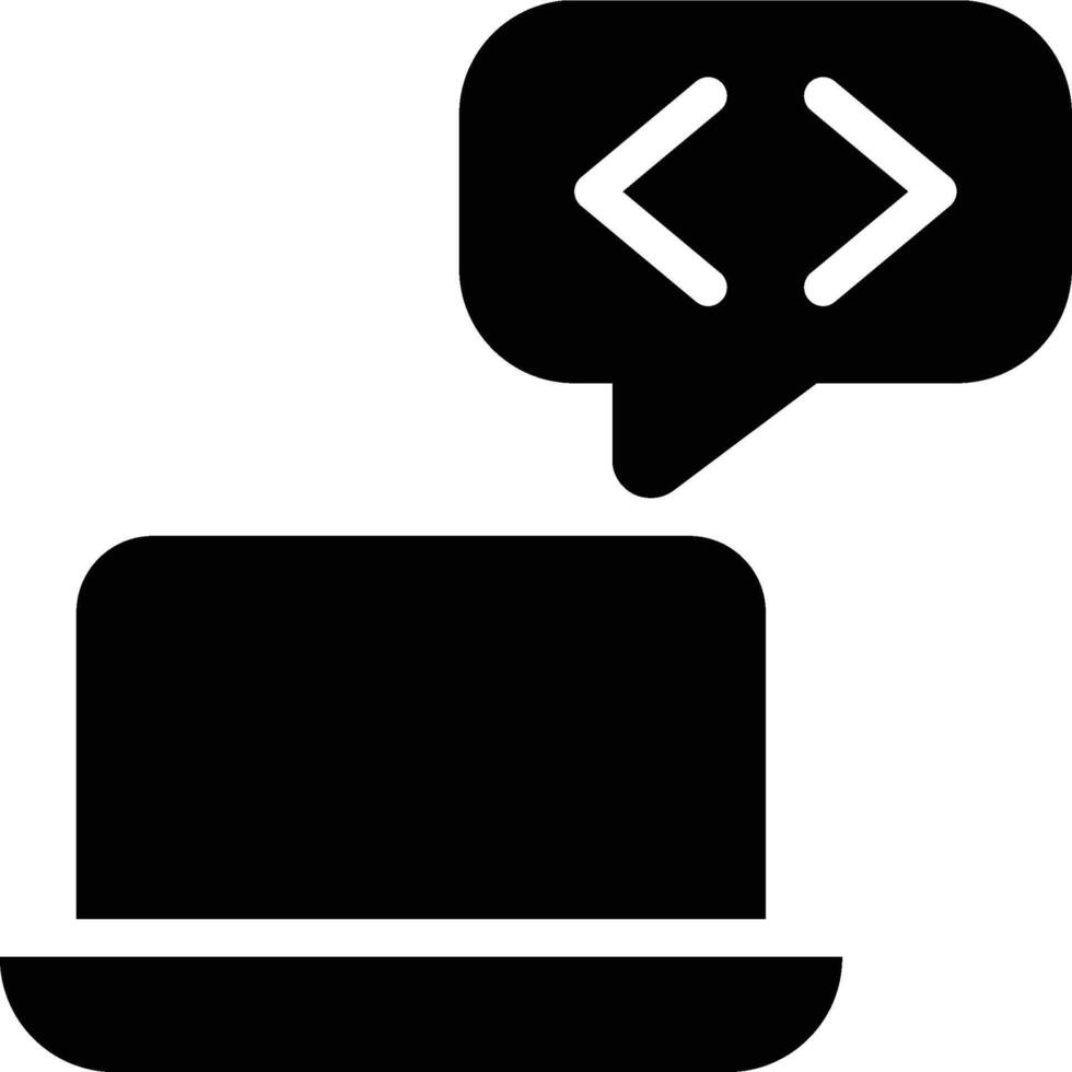 Programming Language, Coding, Programming Glyph Solid Icon vector
