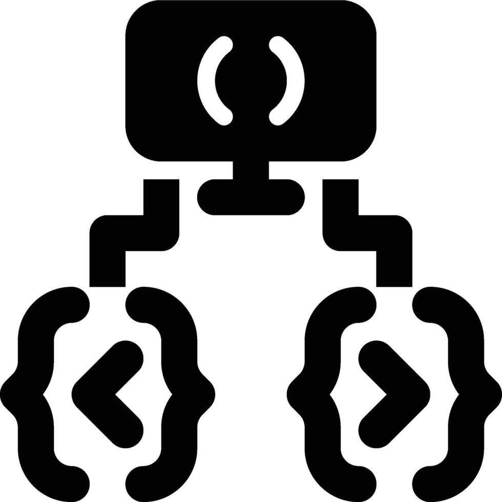 Conditional Statement, If Else, Statement Glyph Solid Icon vector