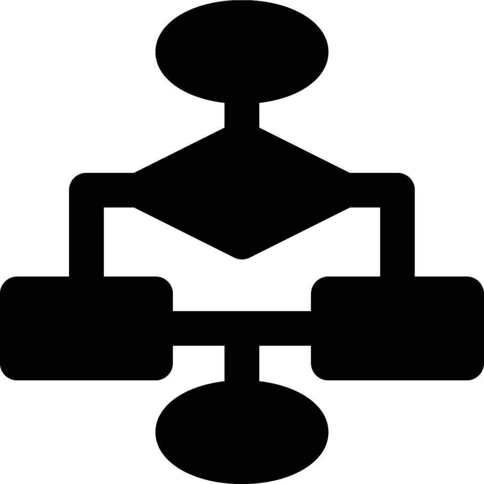 If Else, Statement, Conditional Statement Glyph Solid Icon vector