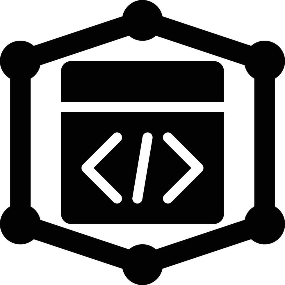 Framework, Programming Framework, Programming Glyph Solid Icon vector
