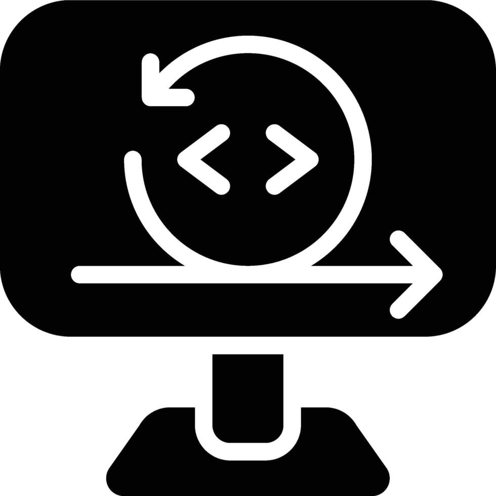 Iteration, Iterative, Development Glyph Solid Icon vector