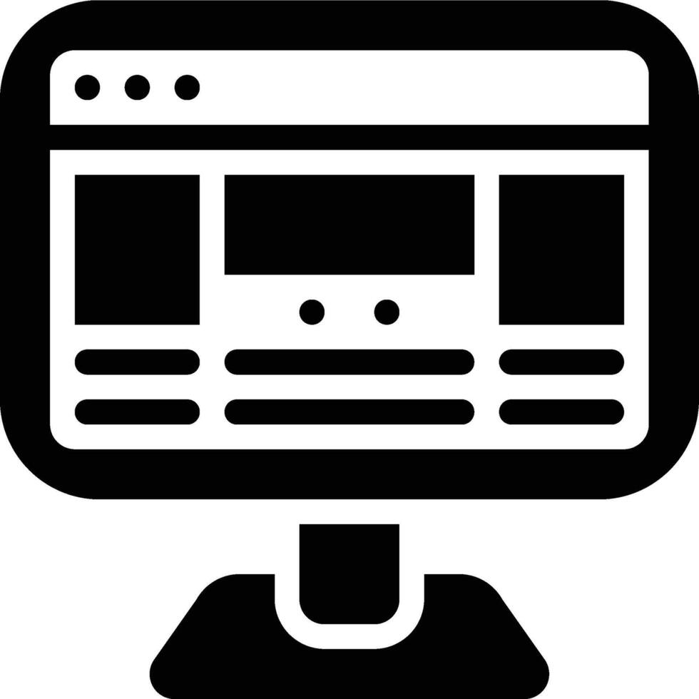 Front End, User Interface, UI Glyph Solid Icon vector