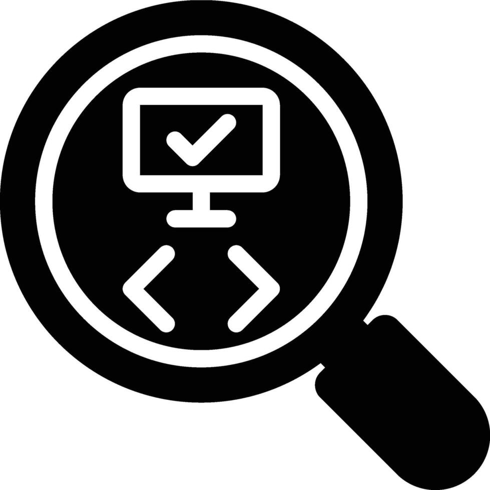 System Testing, Full Testing, Testing Glyph Solid Icon vector