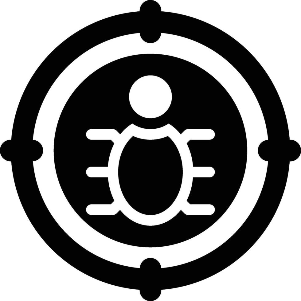 Bug Tracking, Debugging, Bugs Glyph Solid Icon vector