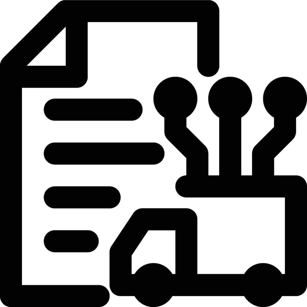 SCM, Supply Chain Distribution Outline Icon vector