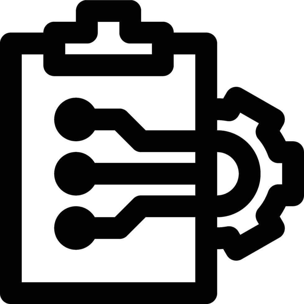 Project Management System Outline Icon vector
