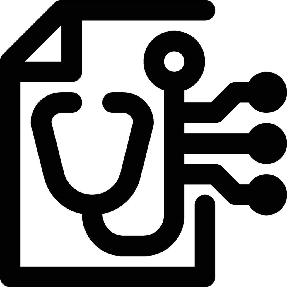 Medical, Stethoscope, Healthcare Outline Icon vector