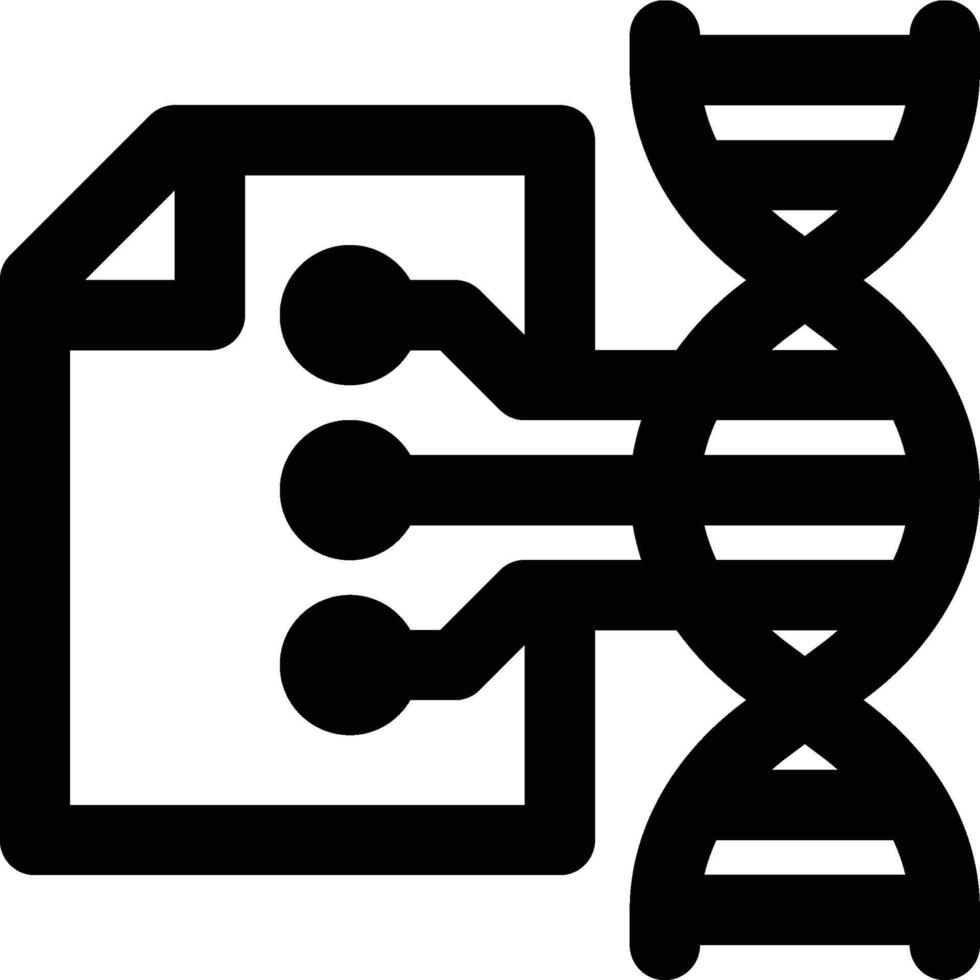 Genetics, DNA, Genomics Outline Icon vector