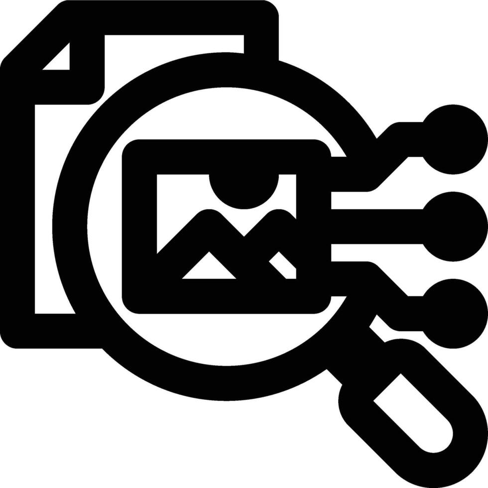 Image Recognition, Image Identification, Image Analysis Outline Icon vector
