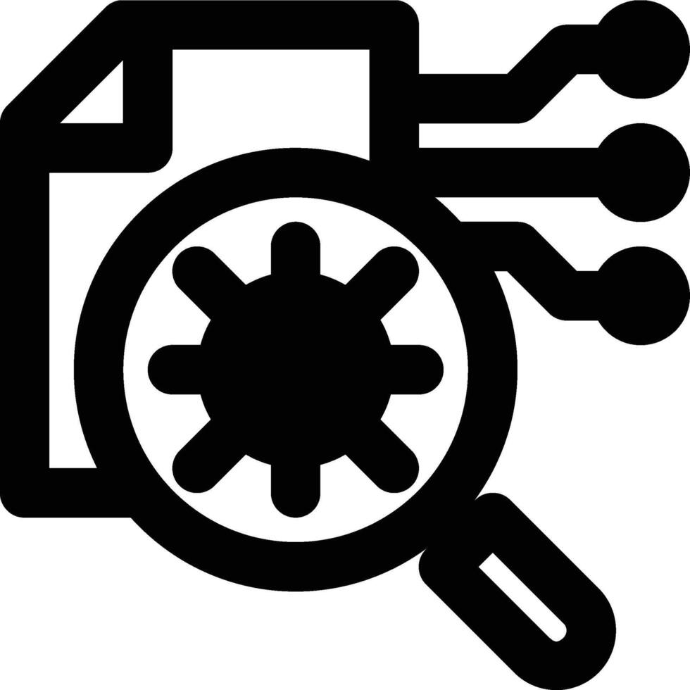 Disease Detection, Disease Analysis, Disease Diagnosis Outline Icon vector