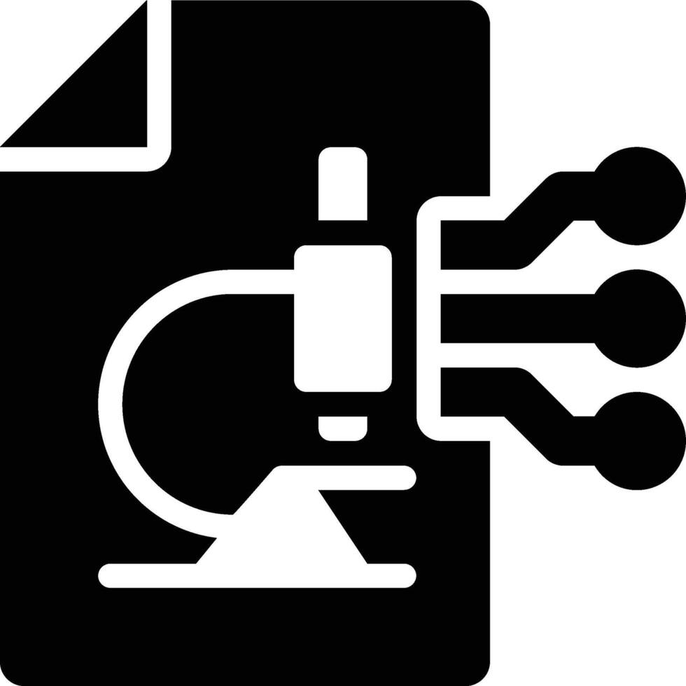 Biology, Microscope, Research Glyph Solid Icon vector