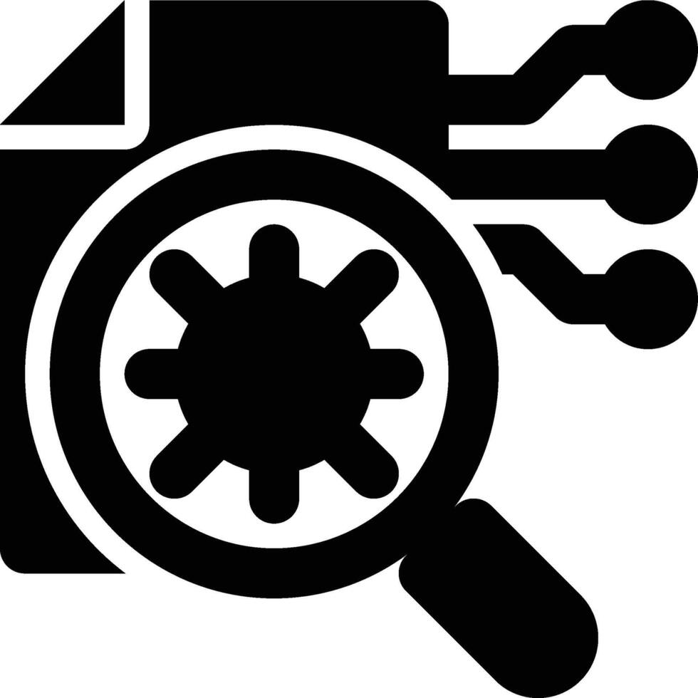 Disease Detection, Disease Analysis, Disease Diagnosis Glyph Solid Icon vector
