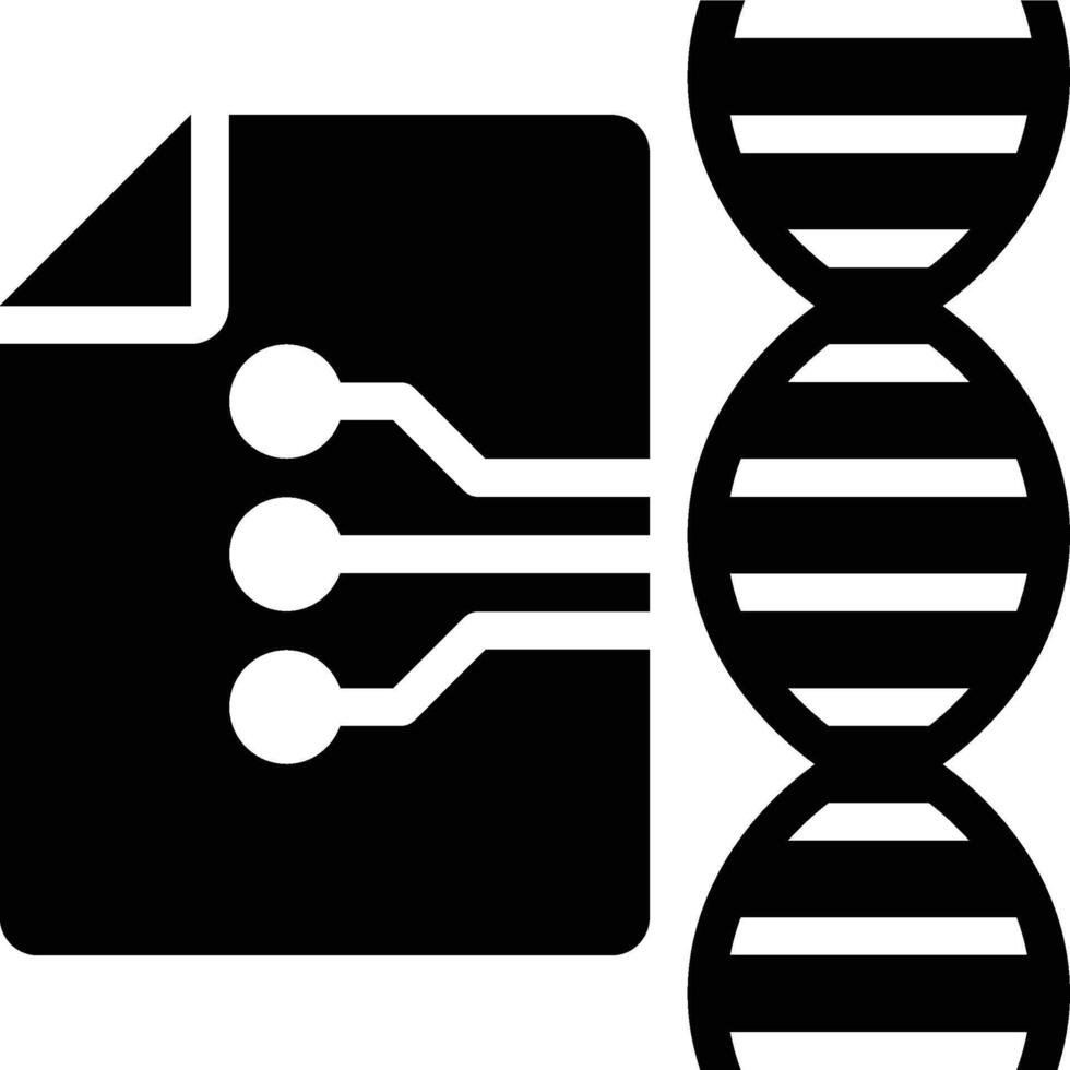 Genetics, DNA, Genomics Glyph Solid Icon vector