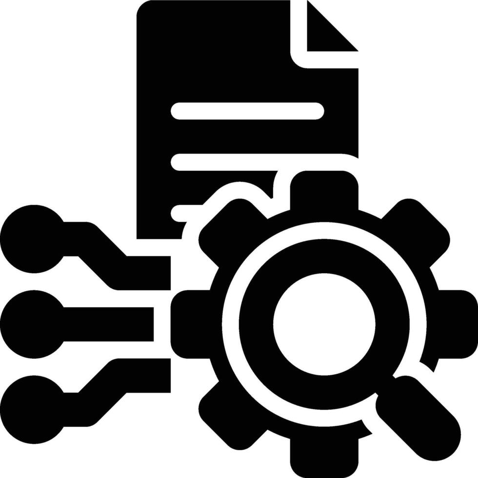 Search Engines, SEO, Data Analysis Glyph Solid Icon vector
