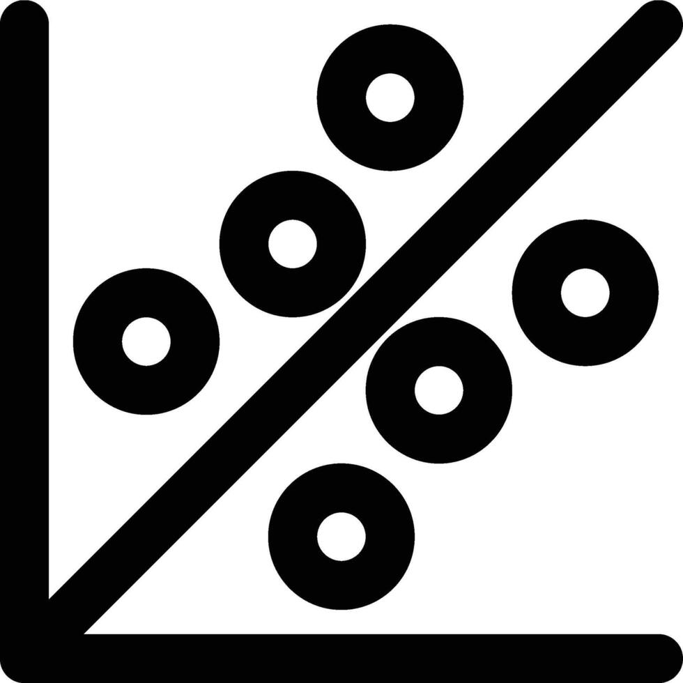 Regression, Linear Regression, Statistics Outline Icon vector