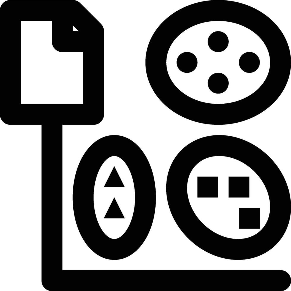 K-Means, K Means, Clustering Outline Icon vector