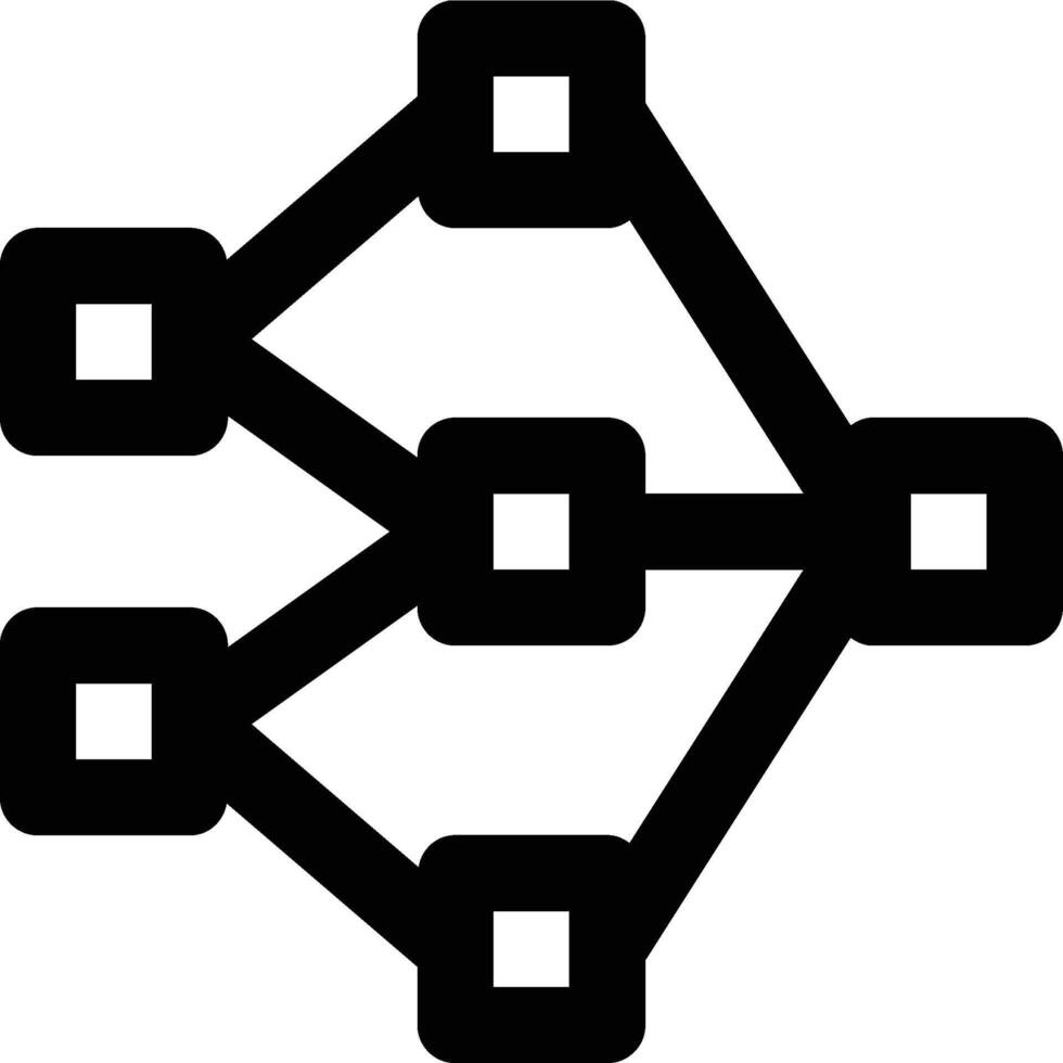 Neural Network, Deep Learning, Algorithm Outline Icon vector