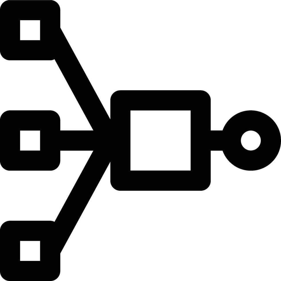 Perceptron, Algorithm, Neural Network Outline Icon vector