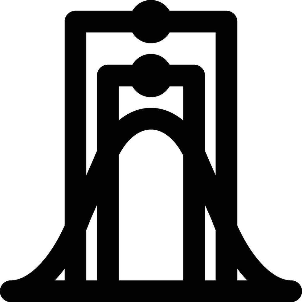 Standard Deviation, Statistics, Curve Outline Icon vector