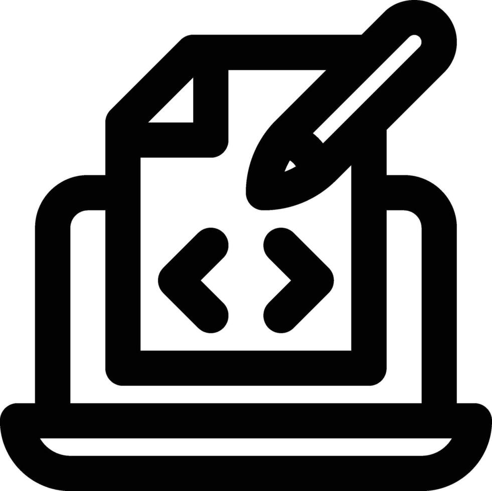 Scripting, Script, Programming Outline Icon vector