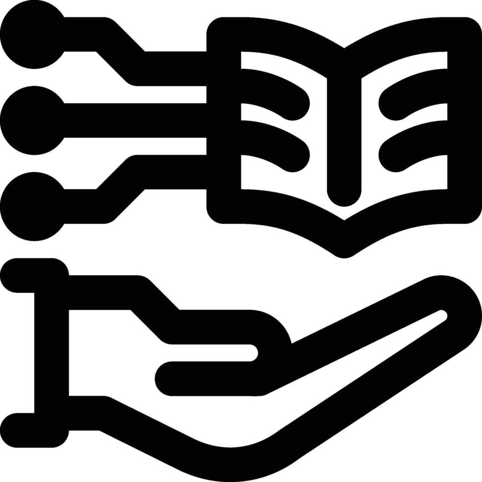Supervised Learning, Machine Learning, SVM Outline Icon vector