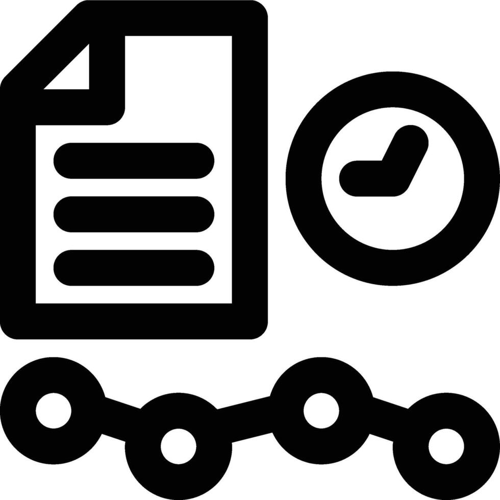 Time Series Data, Data Science Outline Icon vector