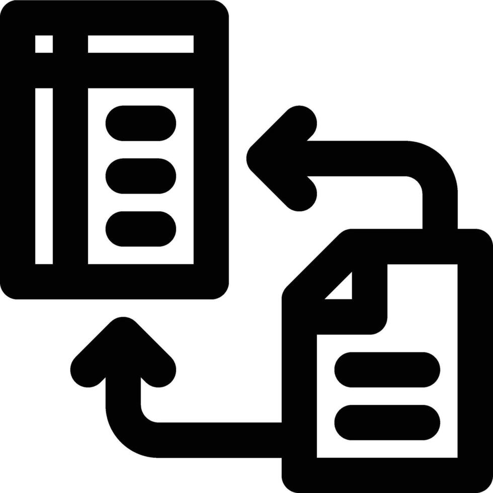 Data Transformation, Data, Transform Outline Icon vector