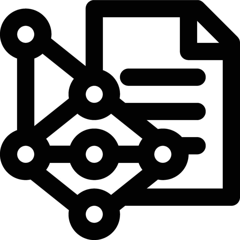Synthetic Data, Data Science, Artificial Intelligence Outline Icon vector