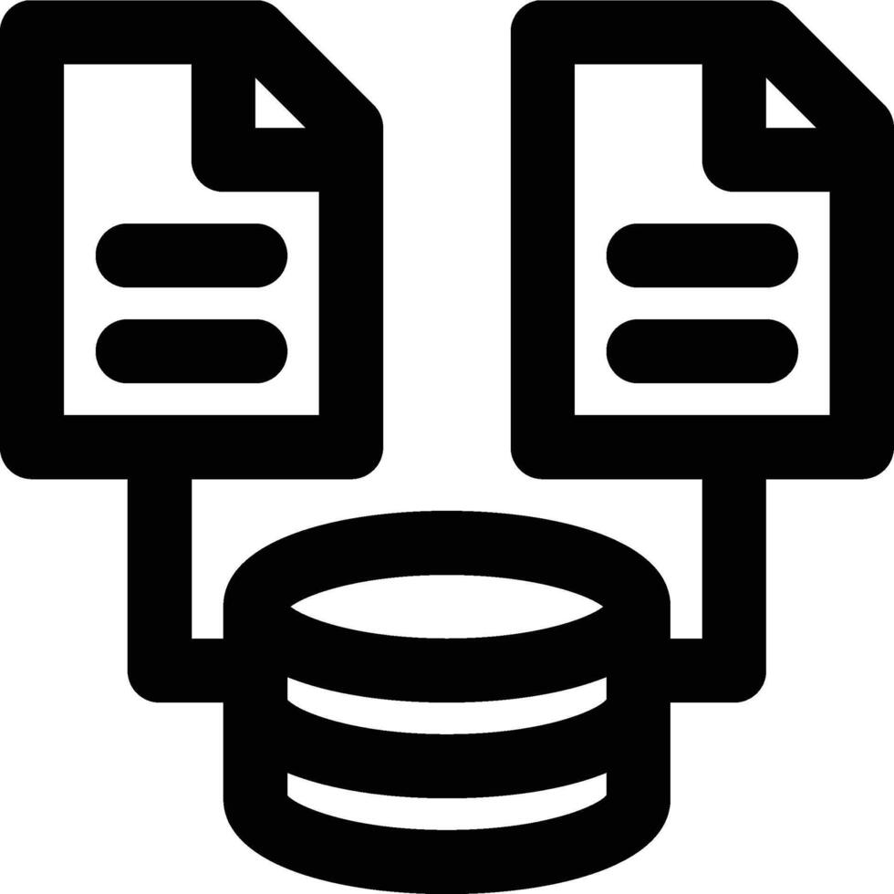 Database, Database Management, Data Outline Icon vector