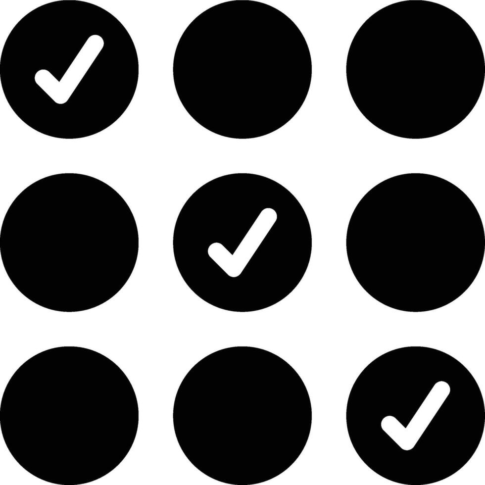 Cross Validation, Rotation Estimation, Sample Testing Glyph Solid Icon vector