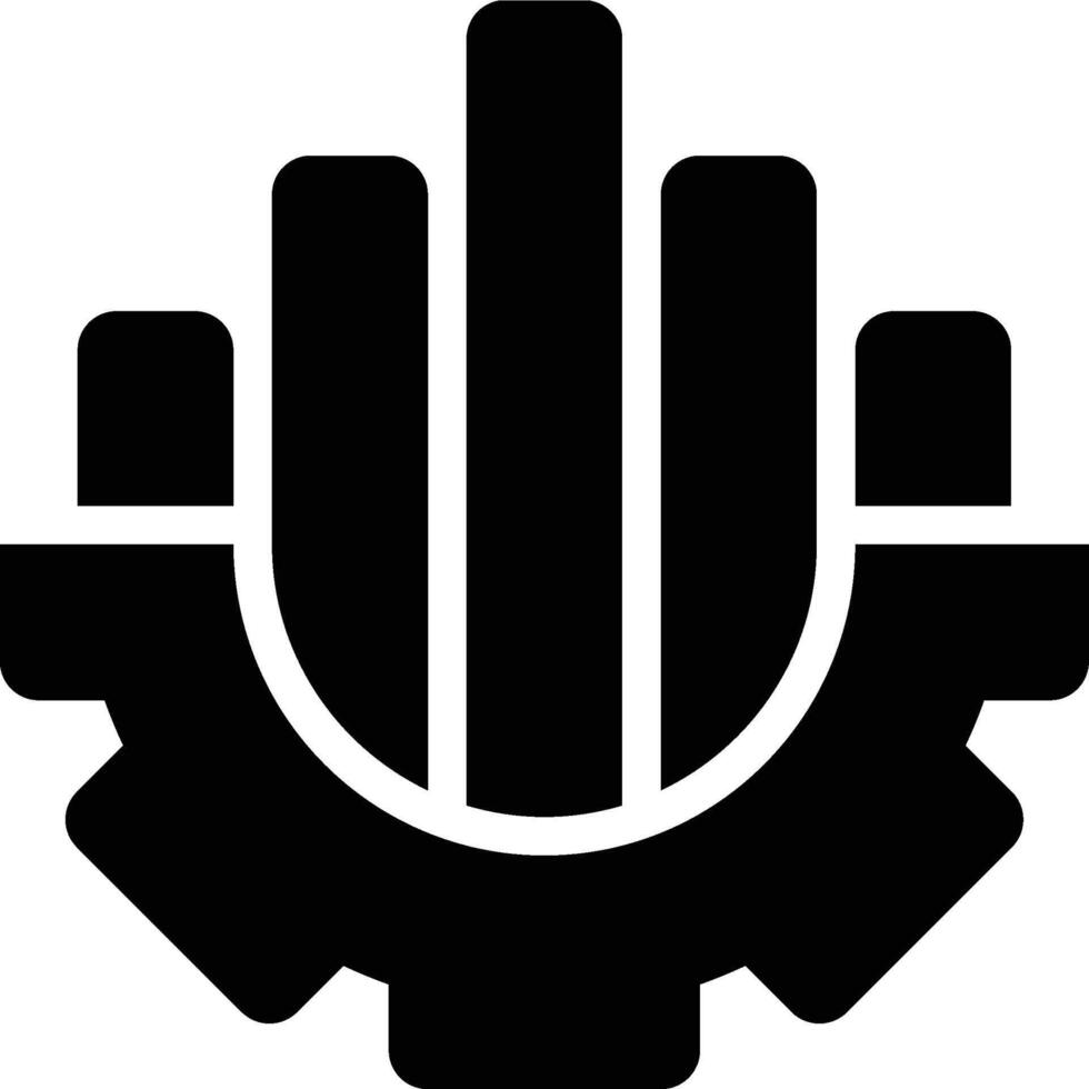 Histogram, Data Visualization, Data Science Glyph Solid Icon vector