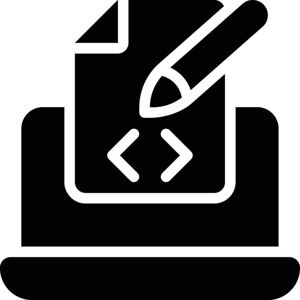 Scripting, Script, Programming Glyph Solid Icon 60576843 Vector Art at ...