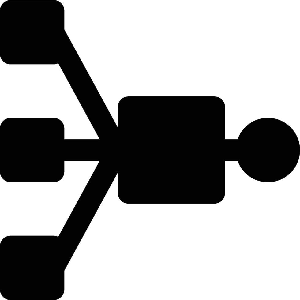 Perceptron, Algorithm, Neural Network Glyph Solid Icon vector