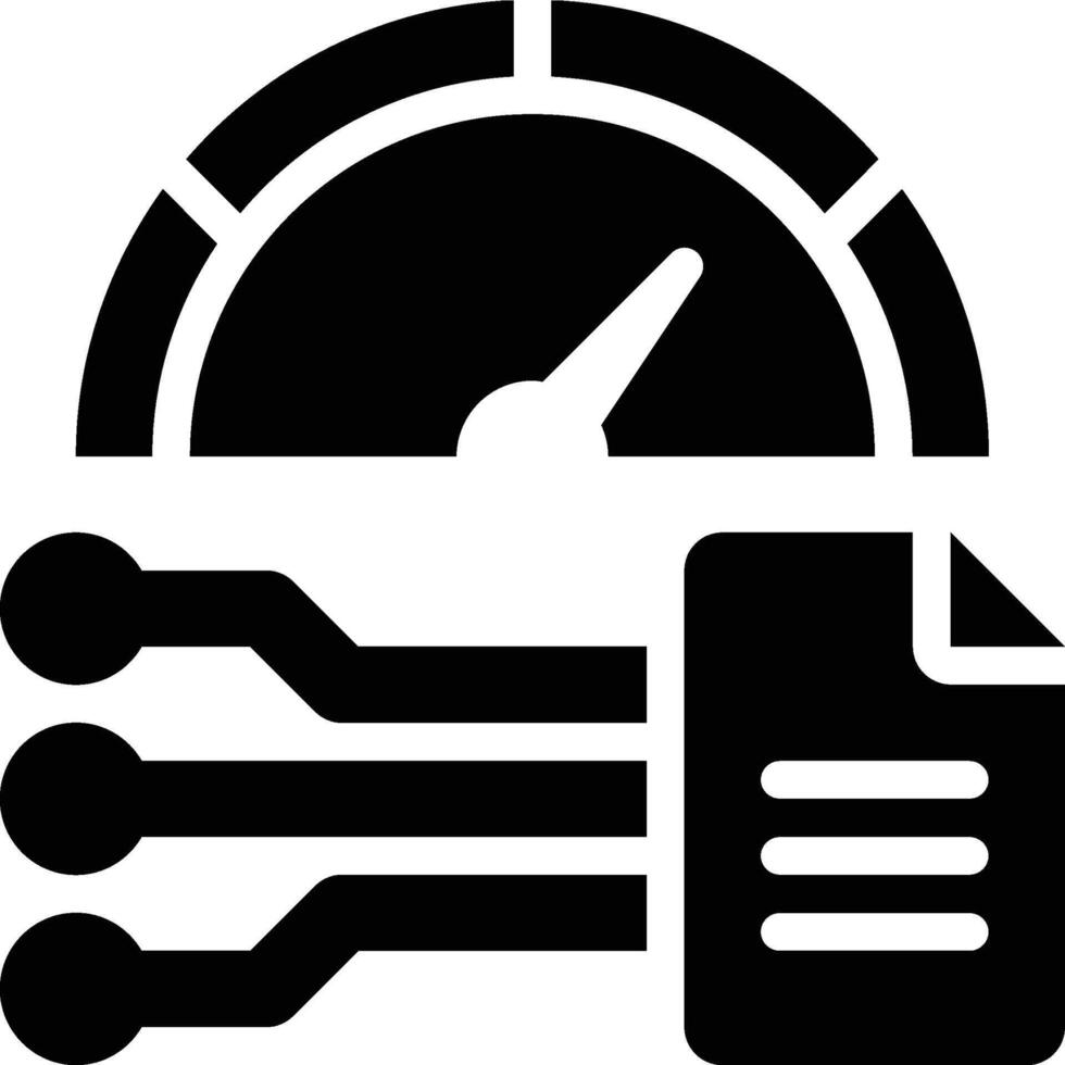 Dashboard, Data Science, Data Visualization Glyph Solid Icon vector