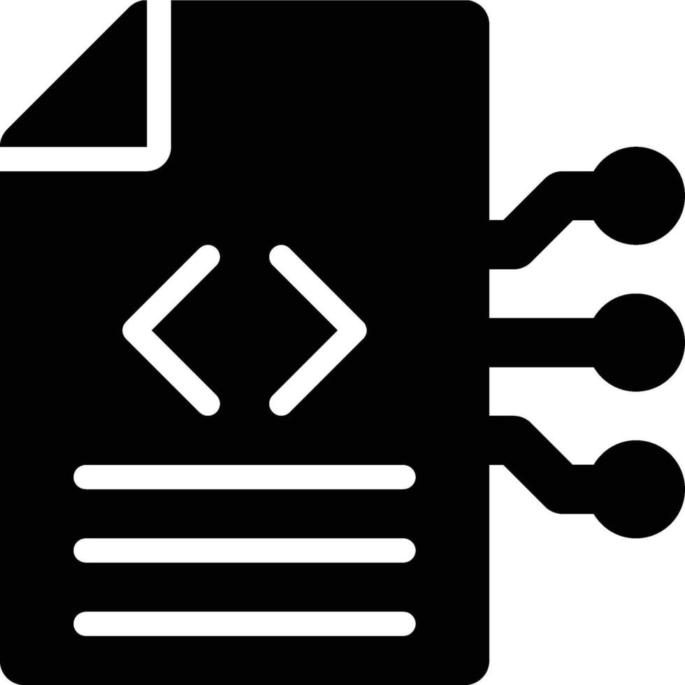 Data Science, Machine Learning, Artificial Intelligence Glyph Solid Icon vector