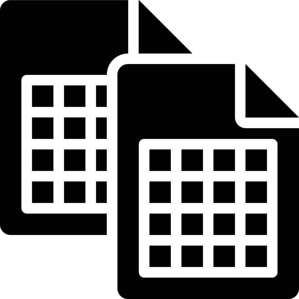 Dataset, Data Sheet, Data Glyph Solid Icon vector
