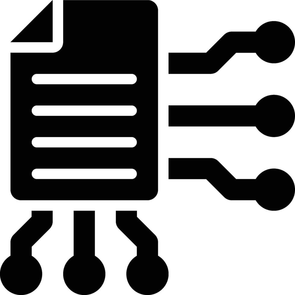 Information, Data, Data Science Glyph Solid Icon vector