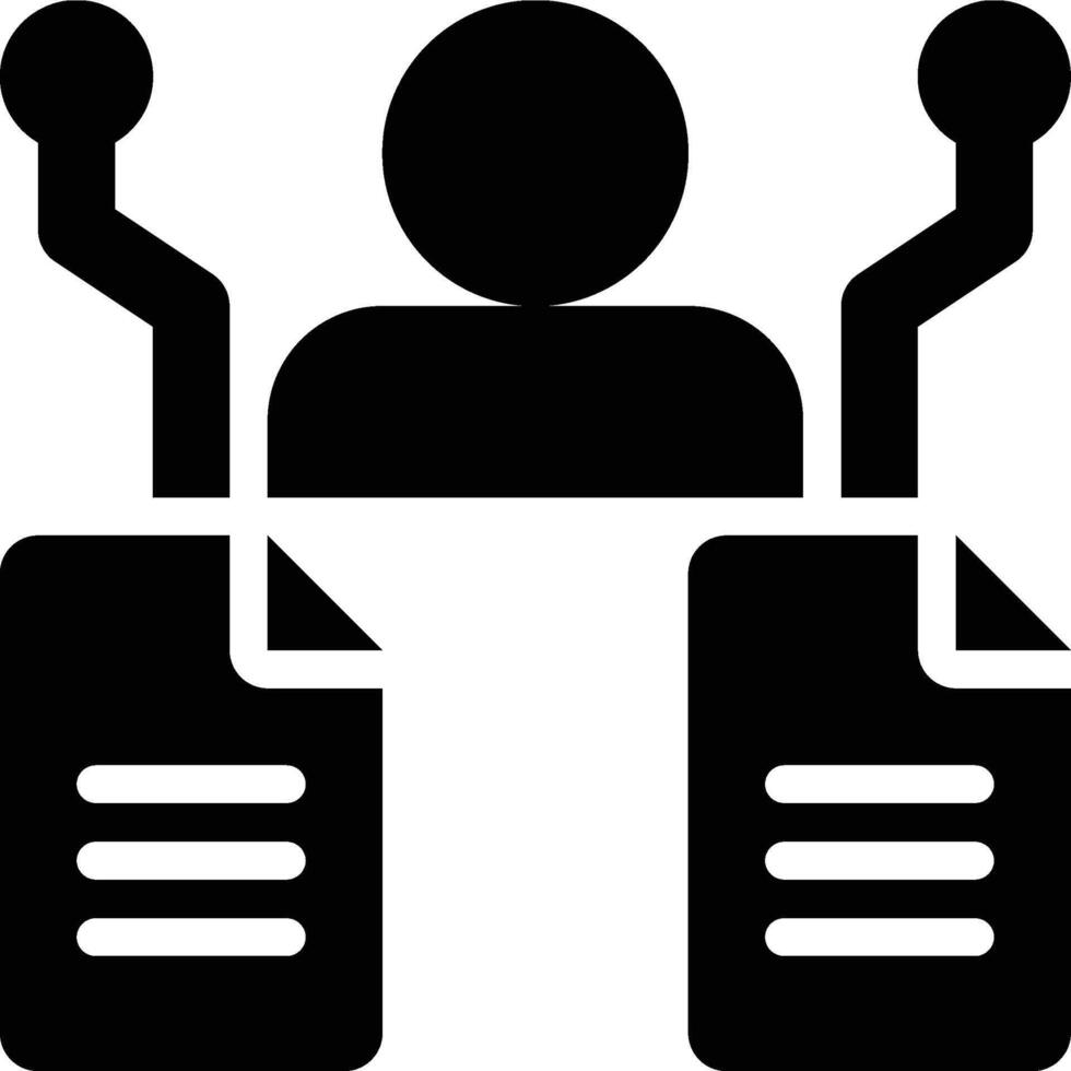 Data Scientist, Data Analyst, Professions Glyph Solid Icon vector