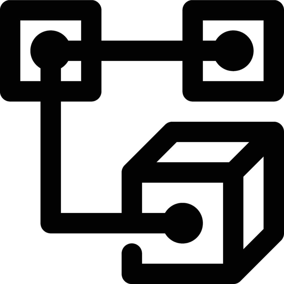 Genesis Block, Original Block, Blocks Outline Icon vector