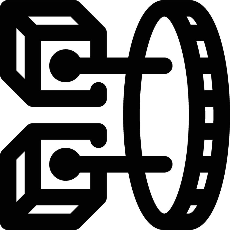 Cryptocurrency, Crypto, Token Outline Icon vector