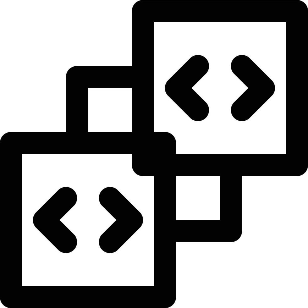 Blockchain, Block Chain, Programming Outline Icon vector