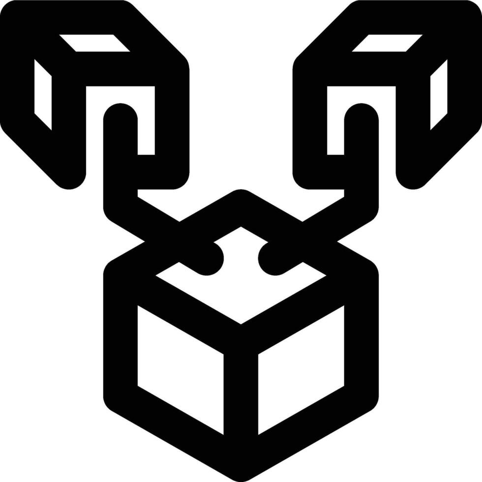 Decentralization, Decentralized, Blockchain Outline Icon vector