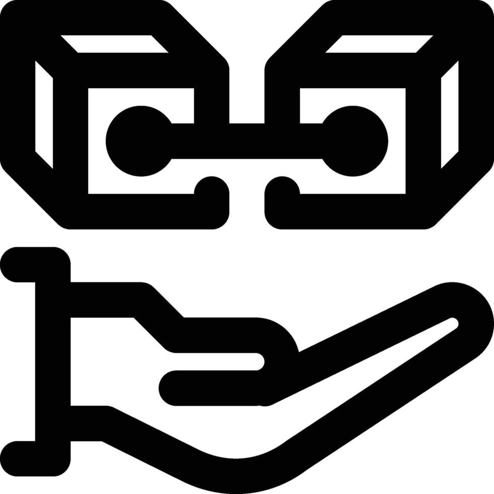 Blockchain Service, Blockchain, Block Chain Outline Icon vector