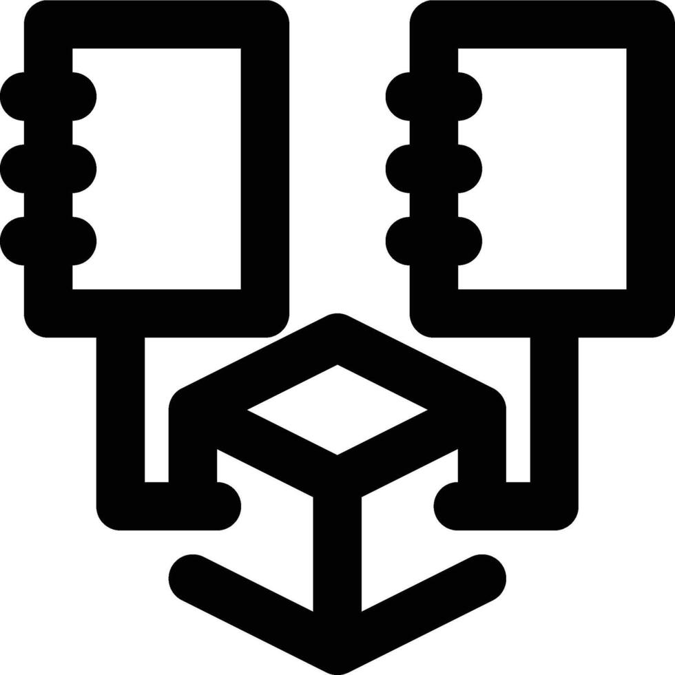 Distributed Ledger, Decentralization, Decentralized Outline Icon vector