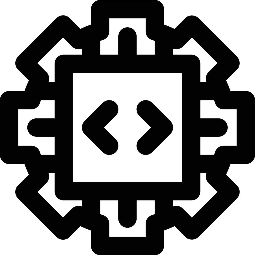 Opcode, Programming, Processor Outline Icon vector
