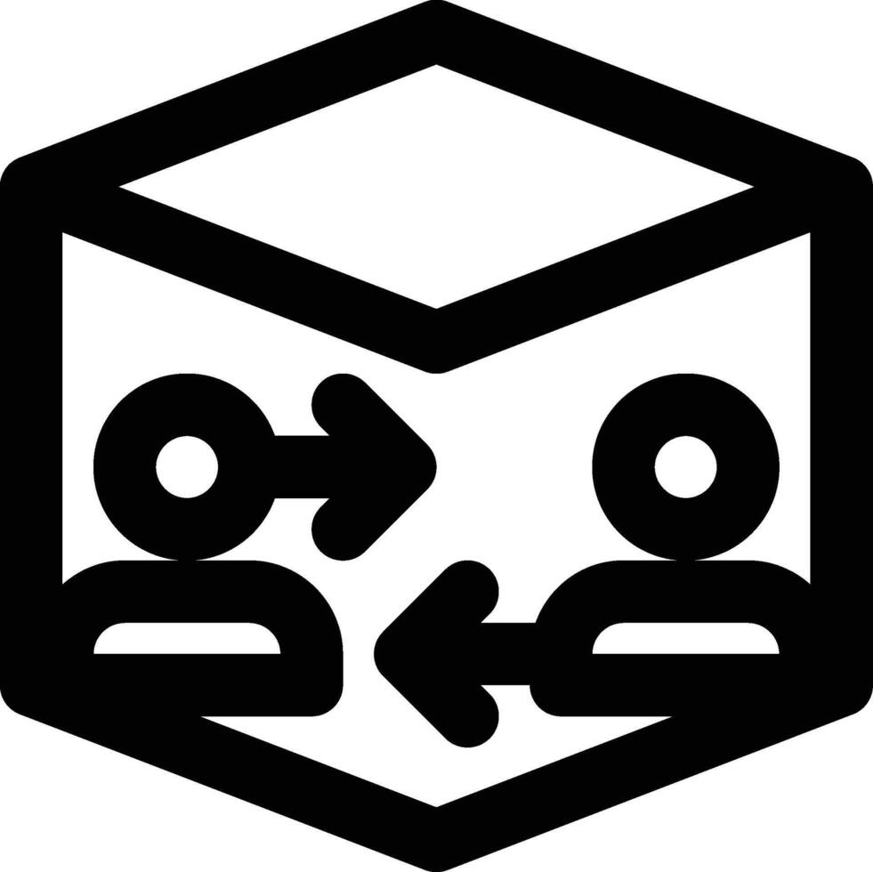 Peer to Peer, Interactions, Network Outline Icon vector